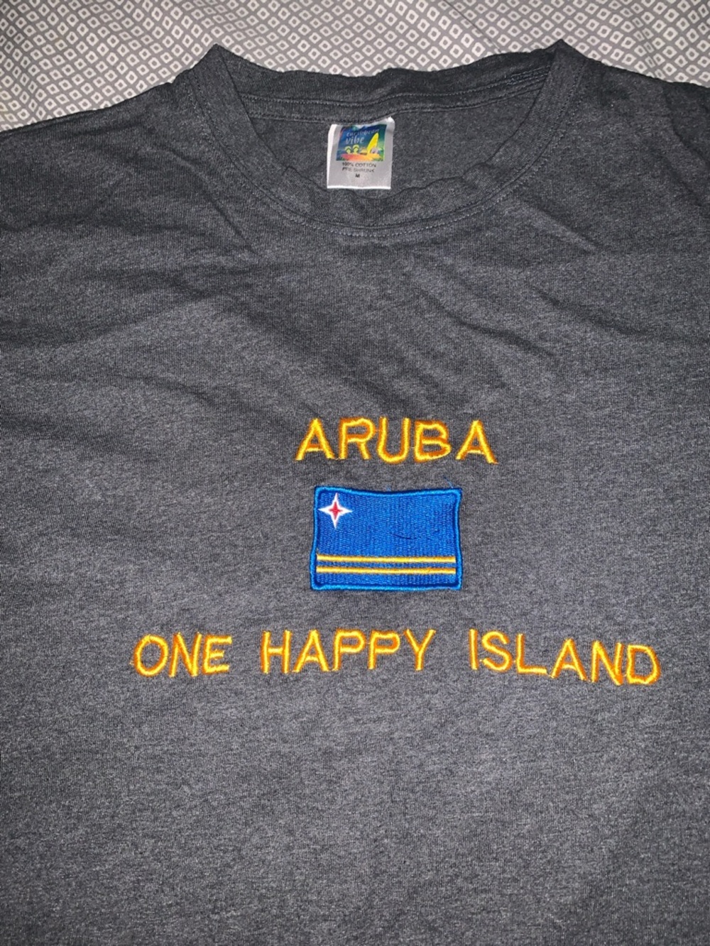 Aruba Tee shirt M- Caribbean Vibe One Happy Island